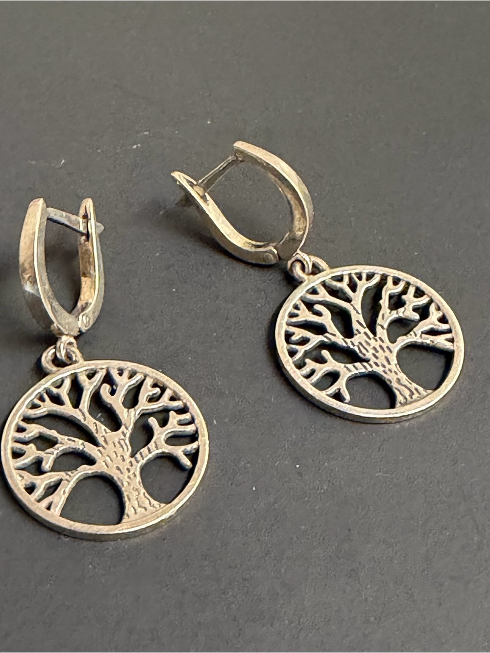 Sterling Silver Tree of Life Drop Earrings 5 grams - Women Jewelry